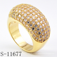 Moda feminina jóias 18k ouro branco pedra luxo anel (s-11677)